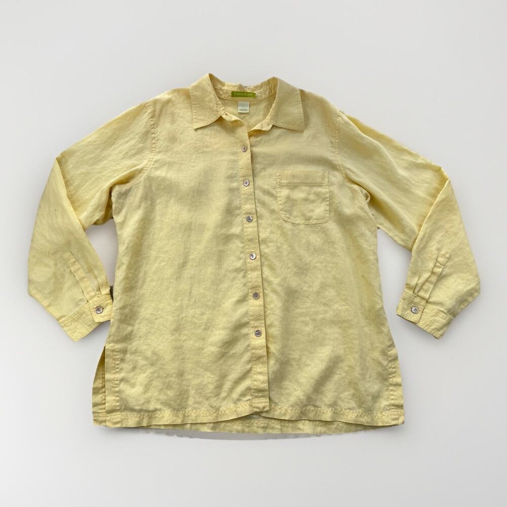 Sigrid Olsen Womens 100% Linen Button Up Shirt L … - image 4